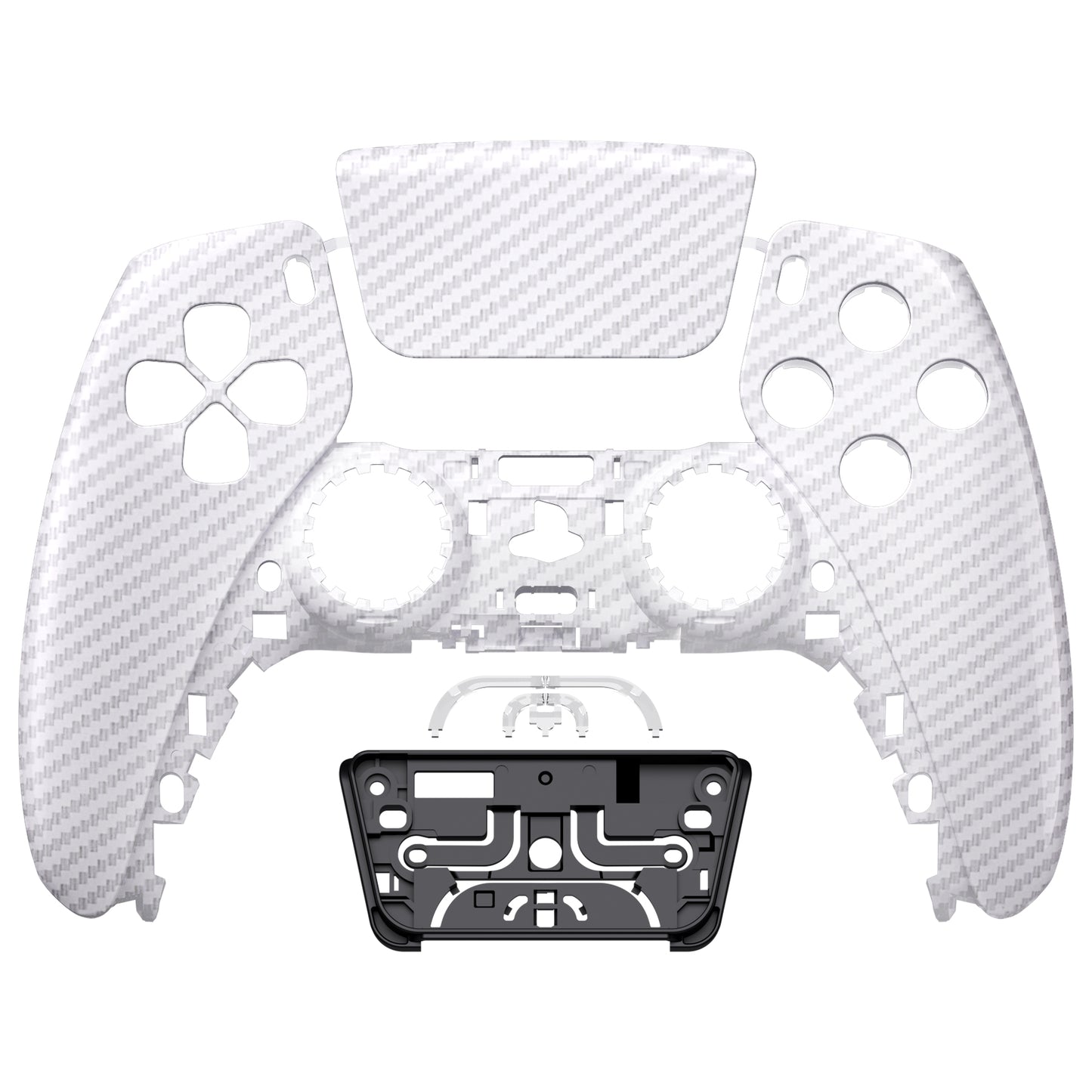 Playstation 5 Controller Gehäuse (White Silver,Carbon Fiber)