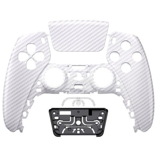 Playstation 5 Controller Gehäuse (White Silver,Carbon Fiber)