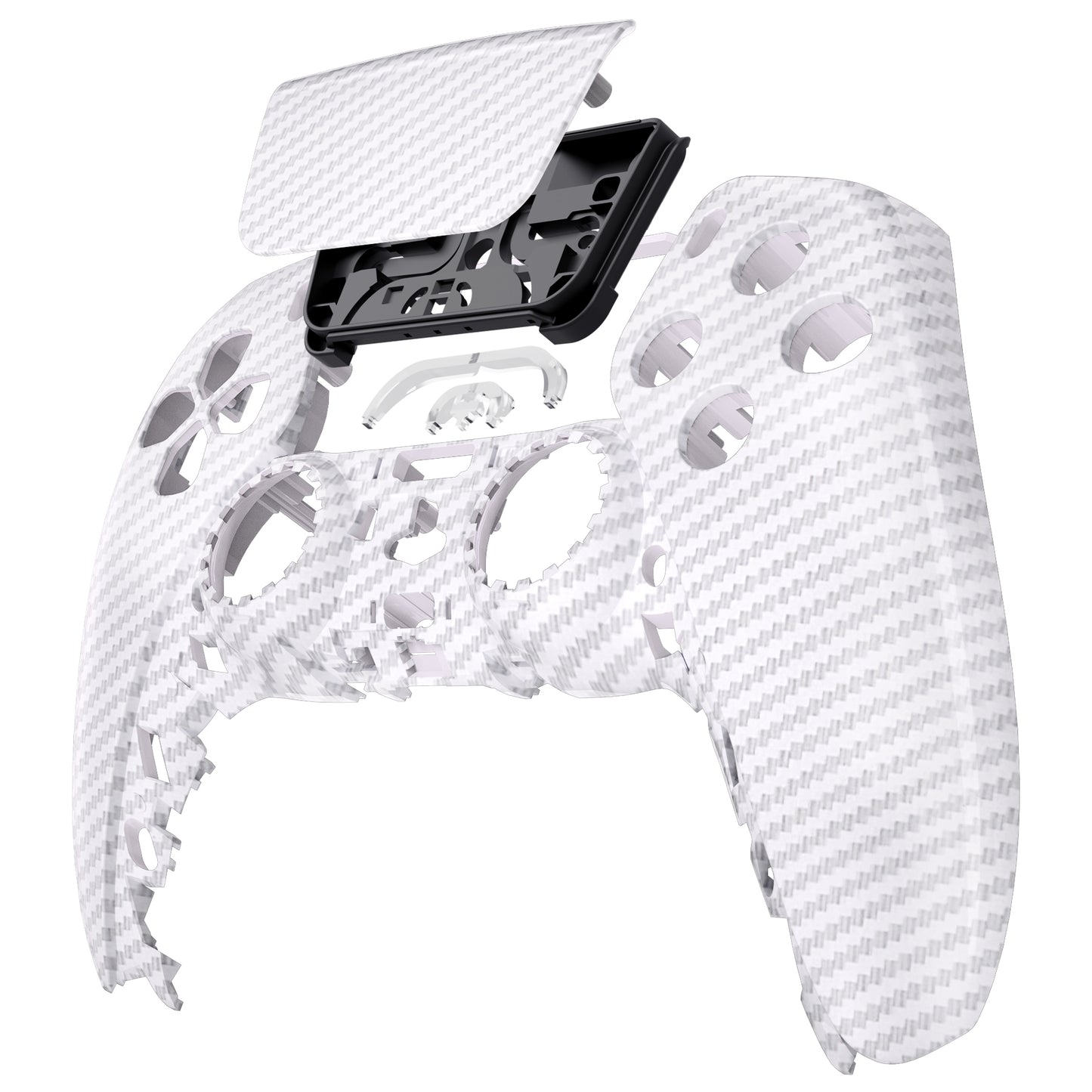 Playstation 5 Controller Gehäuse (White Silver,Carbon Fiber)